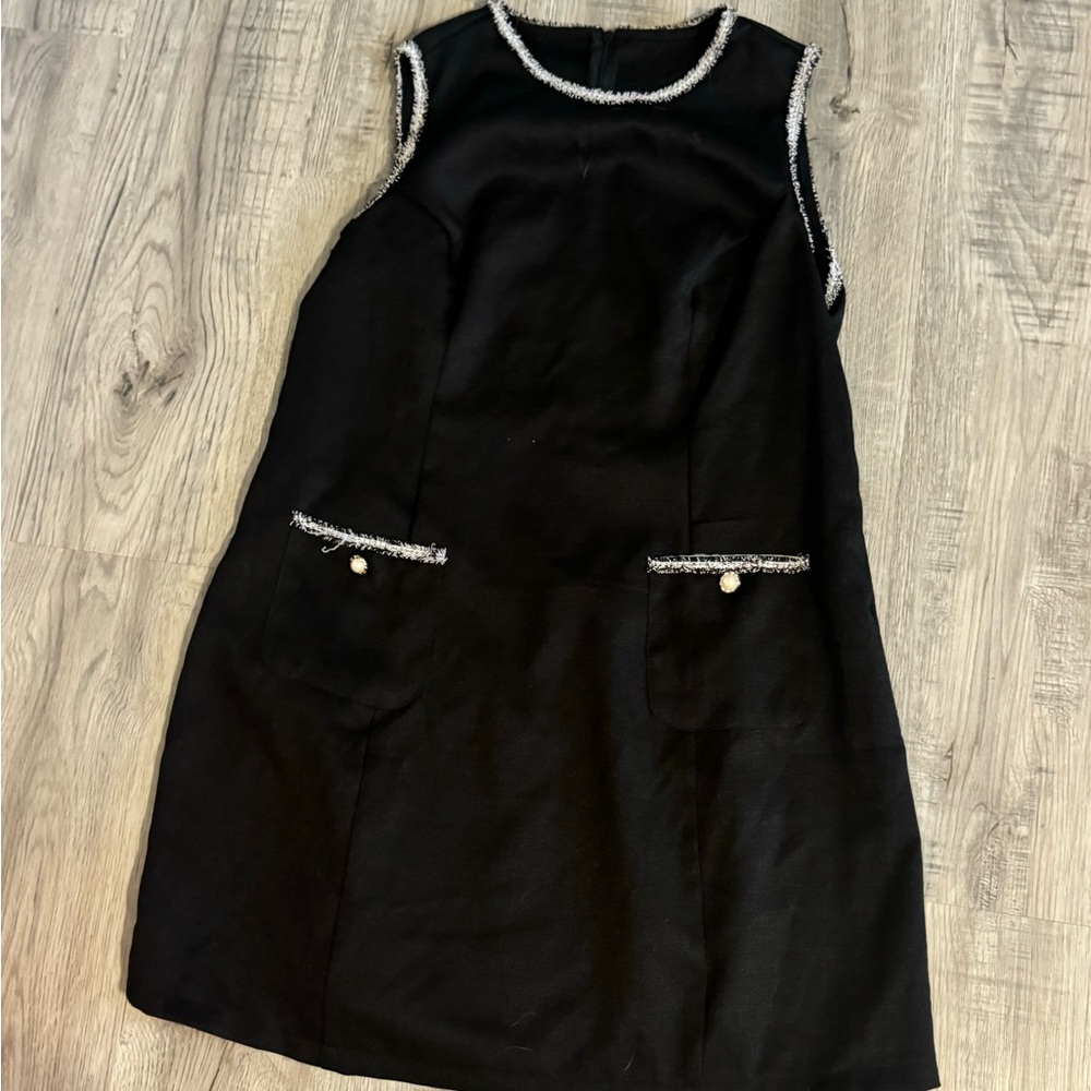Black dress with silver detailing